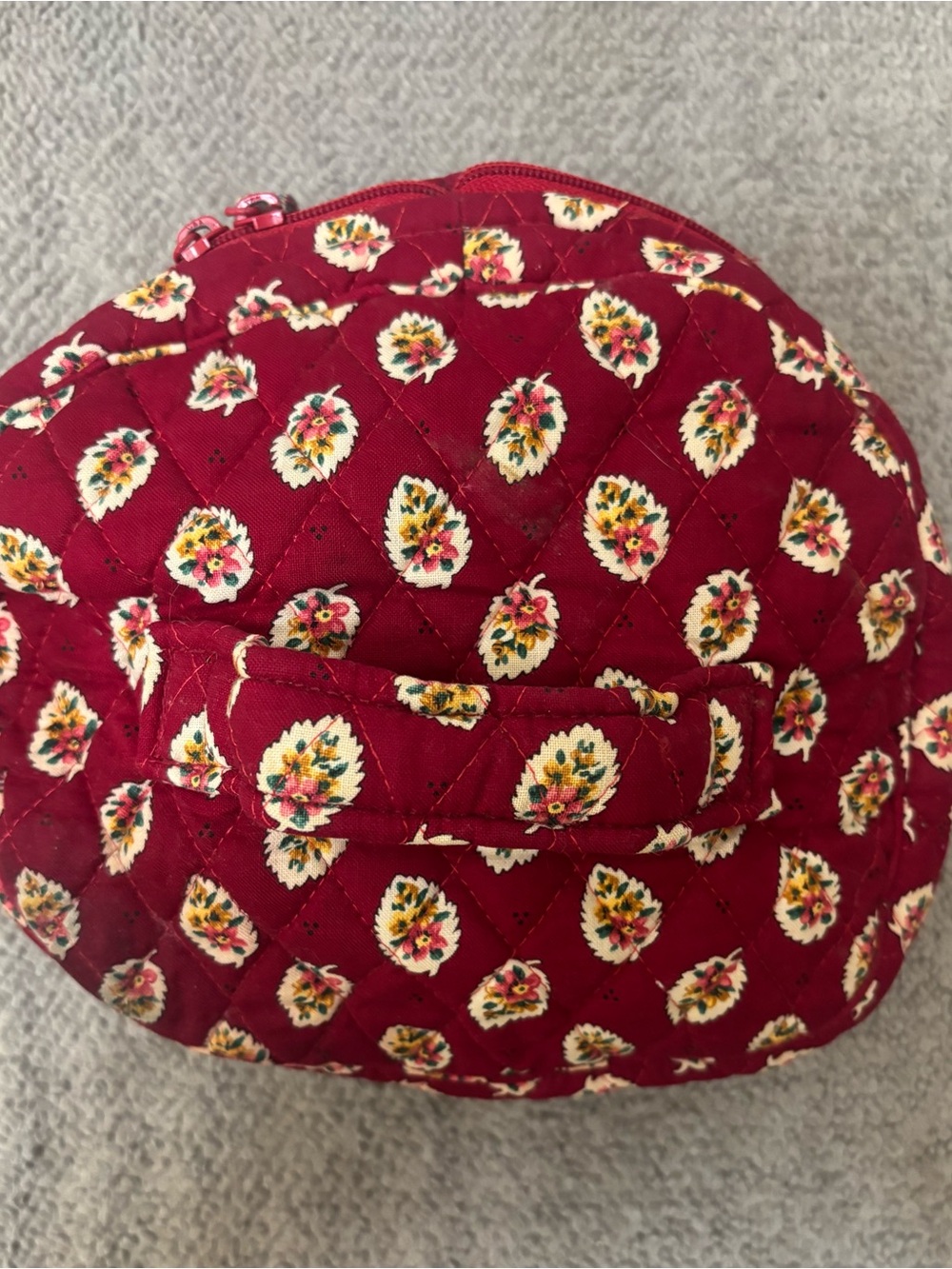 Vera Bradley Quilted Makeup Bag Round *Vintage* - Picture 5 of 8